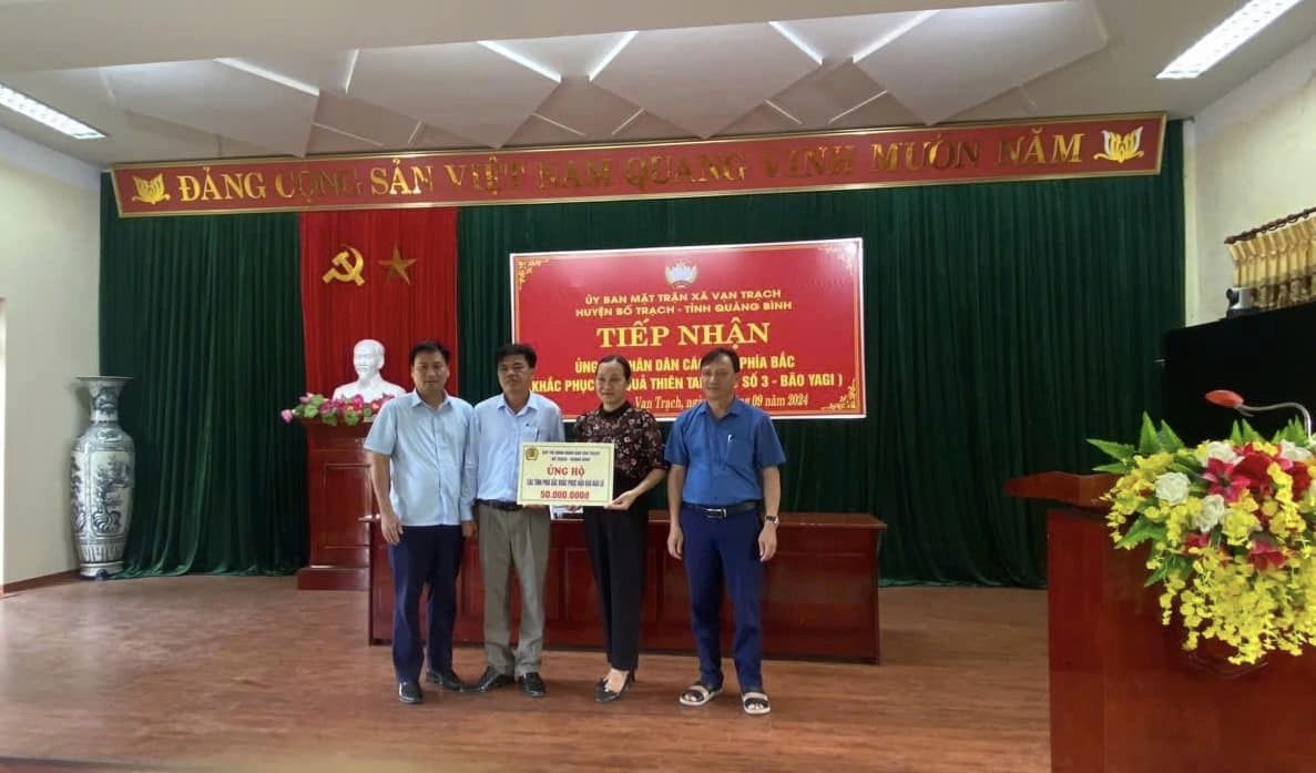 Xã vạn trạch Cùng triệu trái tim hướng về đồng bào miền Bắc